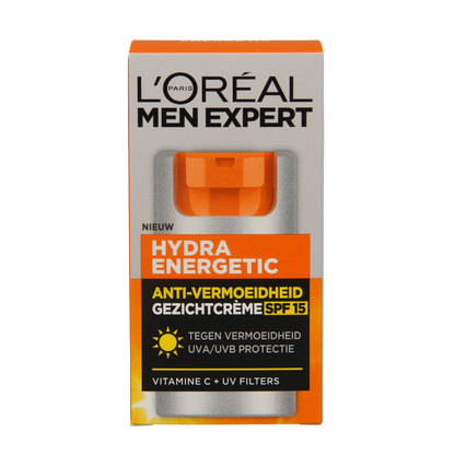 Men Expert Hydra energetic hydraterende gezichtscreme SPF15 50 Milliliter