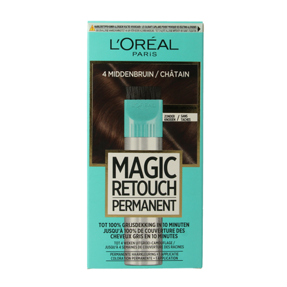 Magic Retouch Permanente haarkleuring nr 4 middenbruin 1 Stuks