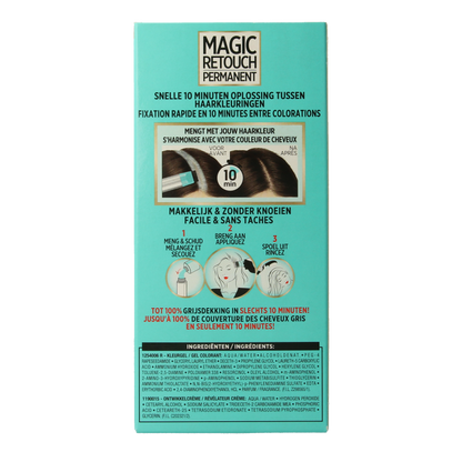 Magic Retouch Permanente haarkleuring nr 4 middenbruin 1 Stuks