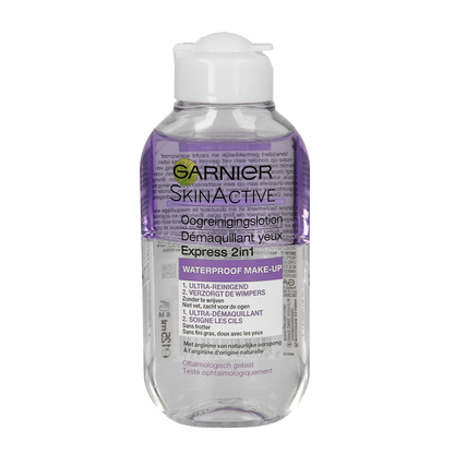 Garnier Skin naturals express oogreinigingslotion 2-in-1 125 Milliliter