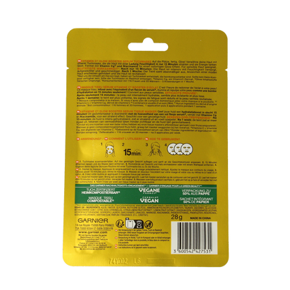 Garnier SkinActive vitamine C sheet mask 28 Gram