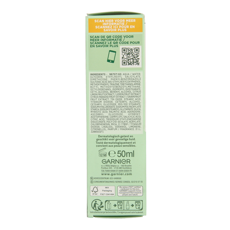 Garnier SkinActive vitamine C serum cream SPF25 50 Milliliter