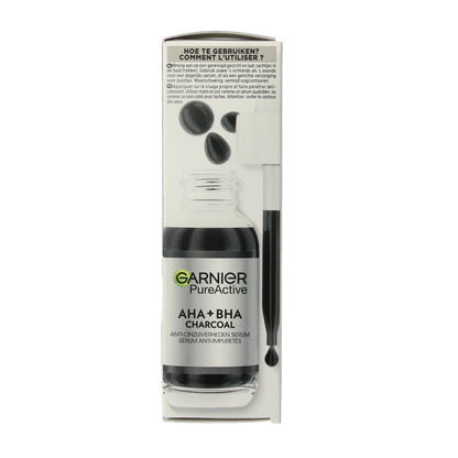 Garnier PureActive AHA + BHA charcoal serum 30 Milliliter