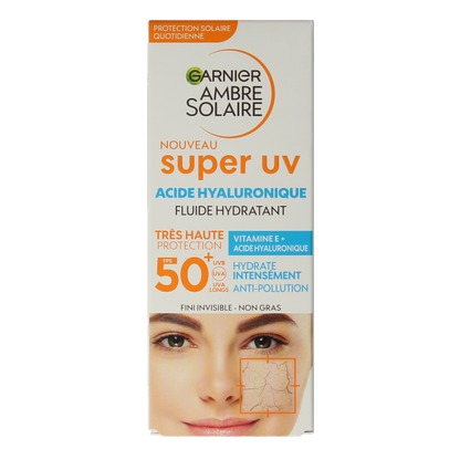 Ambre Solaire Fluid hyaluronzuur super UV SPF50+ 40 Milliliter