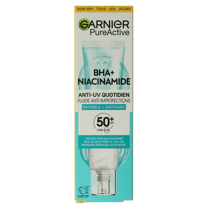 Garnier PureActive BHA+ niacinamide UV fluid SPF50+ 40 Milliliter