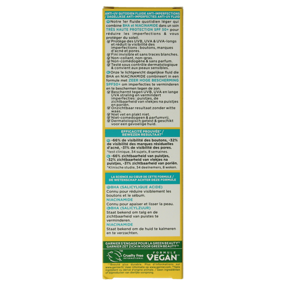 Garnier PureActive BHA+ niacinamide UV fluid SPF50+ 40 Milliliter