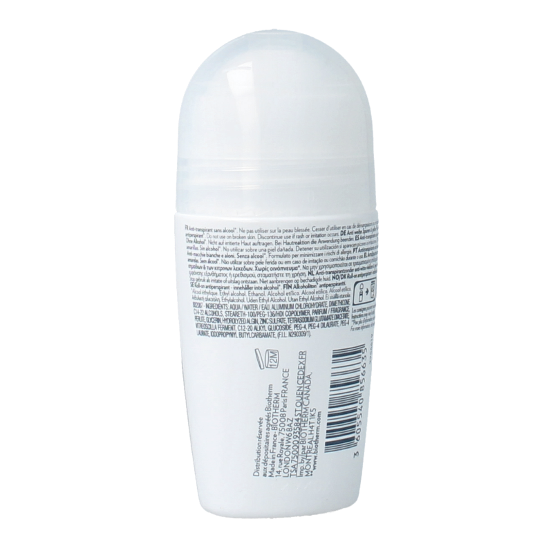 Biotherm Deodorant roller pure invisible 75 Milliliter