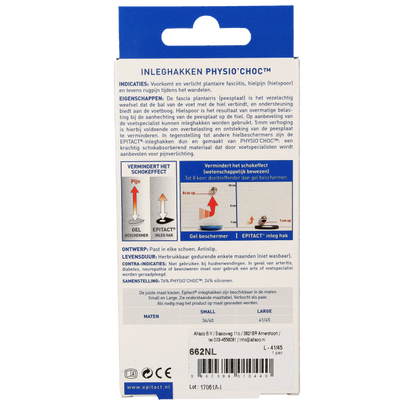 Epitact Hielspoor inleghakken met physio choc maat 41/45 2 Stuks