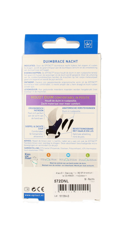 Epitact Duim orthese nacht rechts maat M 1 Stuks