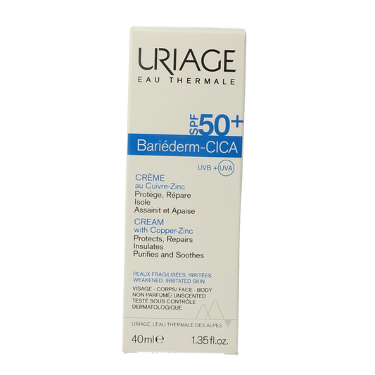Uriage Bariederm cica creme SPF50 40 Milliliter