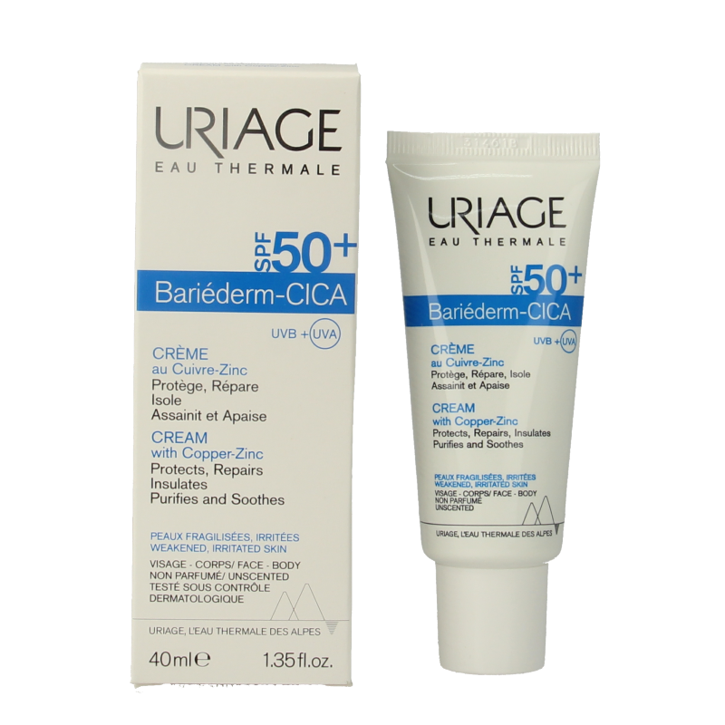 Uriage Bariederm cica creme SPF50 40 Milliliter