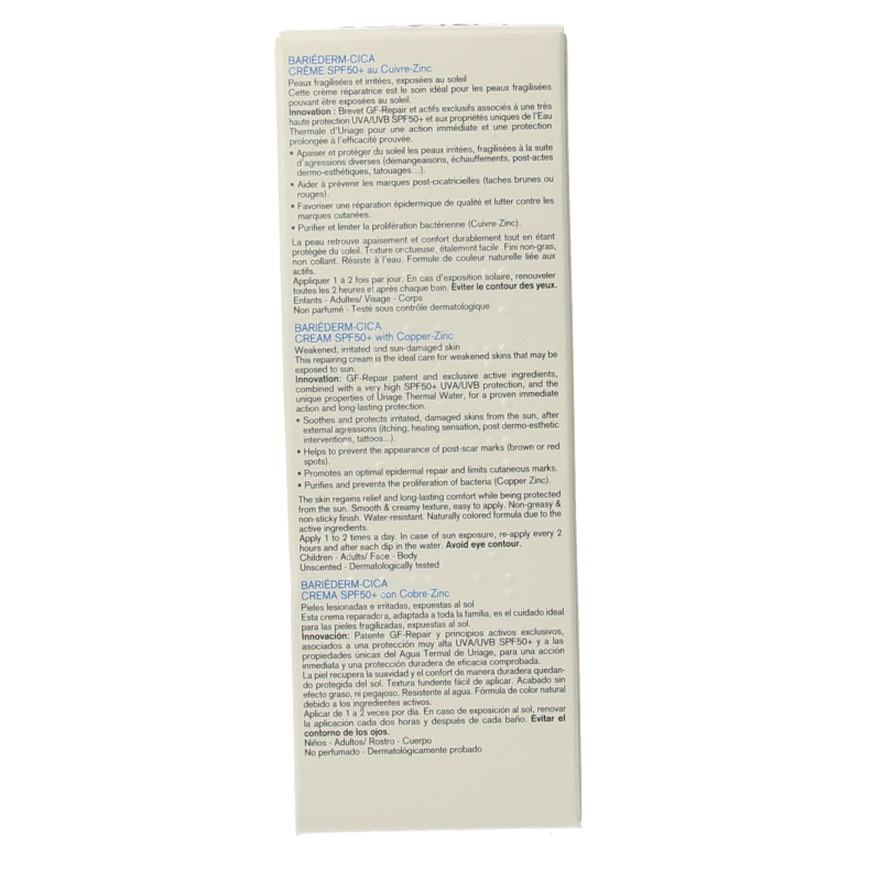 Uriage Bariederm cica creme SPF50 40 Milliliter