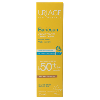 Uriage Sun getinte creme medium SPF50+ 50.00 Milliliter