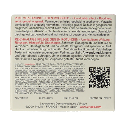 Uriage Roseliane rijke creme anti rouge 40 Milliliter