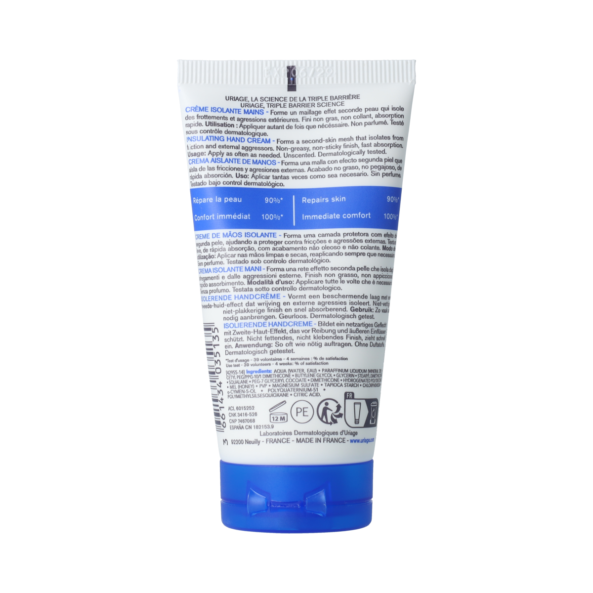 Uriage Bariederm isolerende handcreme 50.00 Milliliter