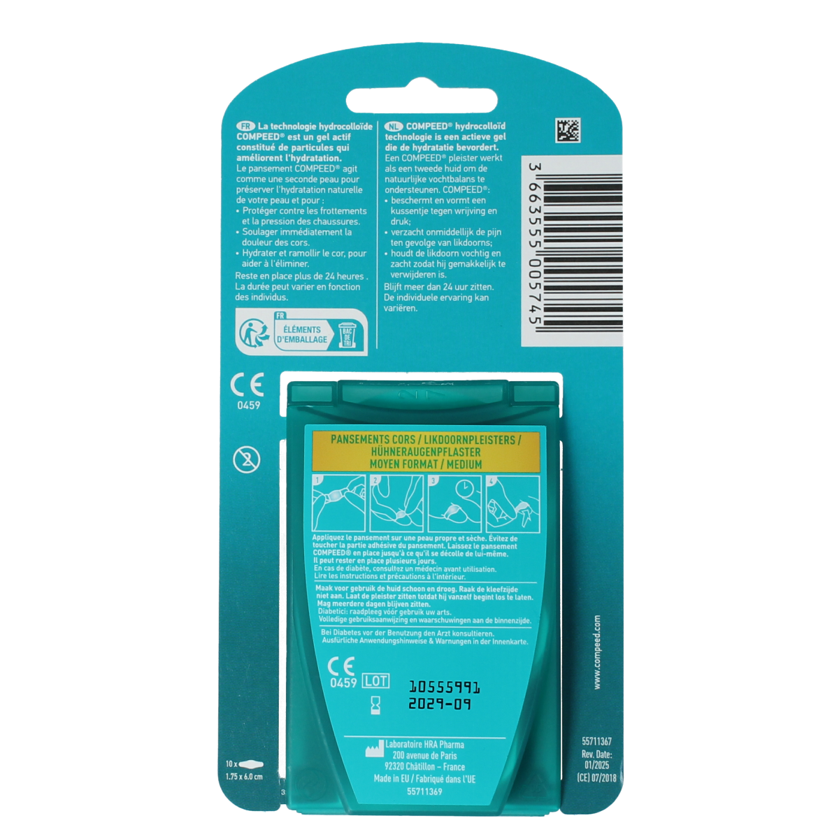 Compeed Likdoornpleister medium 10.00 Stuks