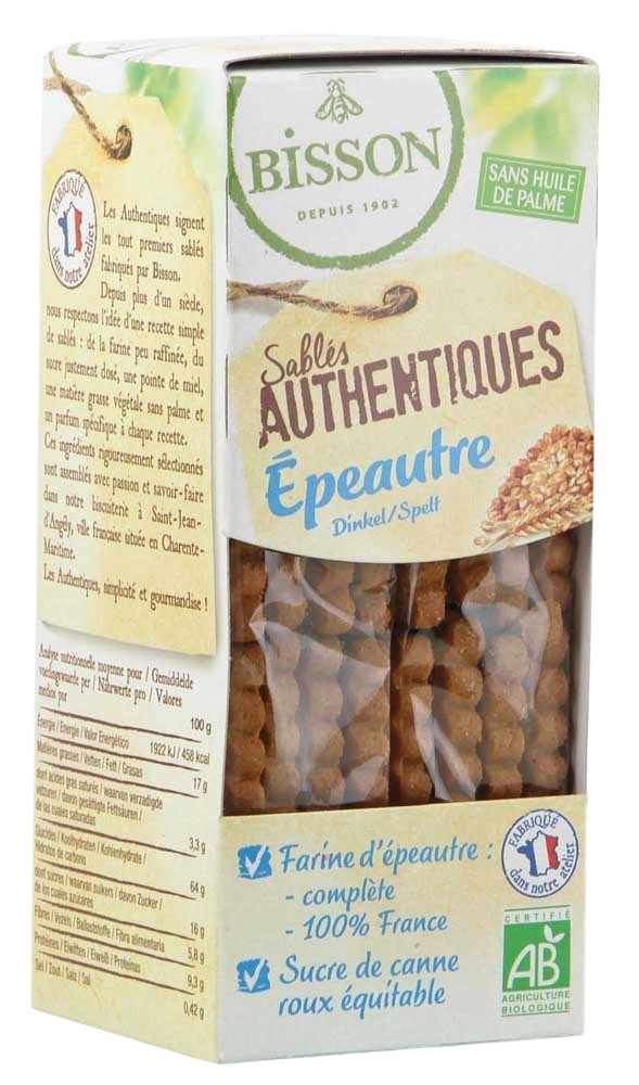 Bisson Authentieke spelt zandkoekjes bio 190 Gram