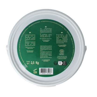 Naturado  Groene klei montmorillon emmer 2.5 Kilogram