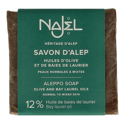 Najel Aleppo Aleppo zeep olijf olie 12% 200.00 Gram