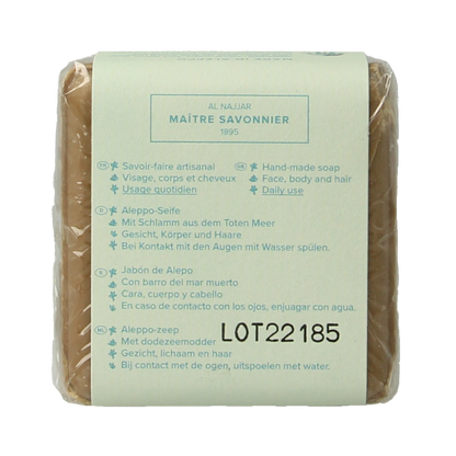 Najel Aleppo Aleppo zeep scrub dode zee klei 100 Gram