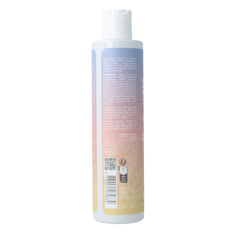 Alphanova Kids Kids bio showergel strawberry 250 Milliliter