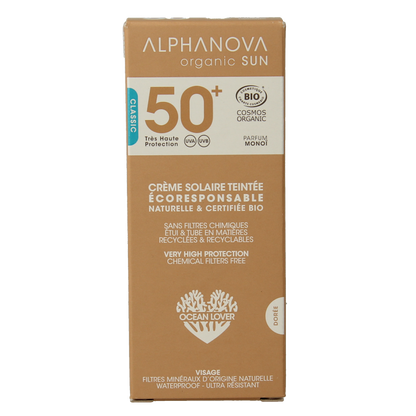 Alphanova Sun Sun bio tinted sunscreen cream golden SPF50+ 50 Gram