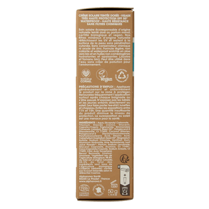Alphanova Sun Sun bio tinted sunscreen cream golden SPF50+ 50 Gram