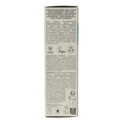 Alphanova Sun Sun getinte zonnebrand tegen zonne allergie SPF50 50 Gram