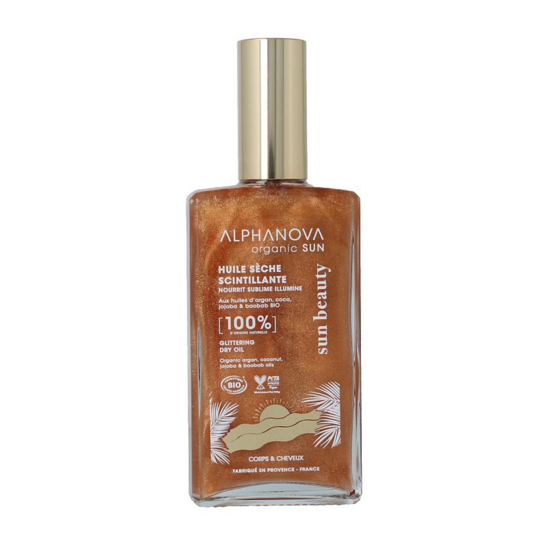 Alphanova Sun Sun glittering dry oil bio 100 Milliliter
