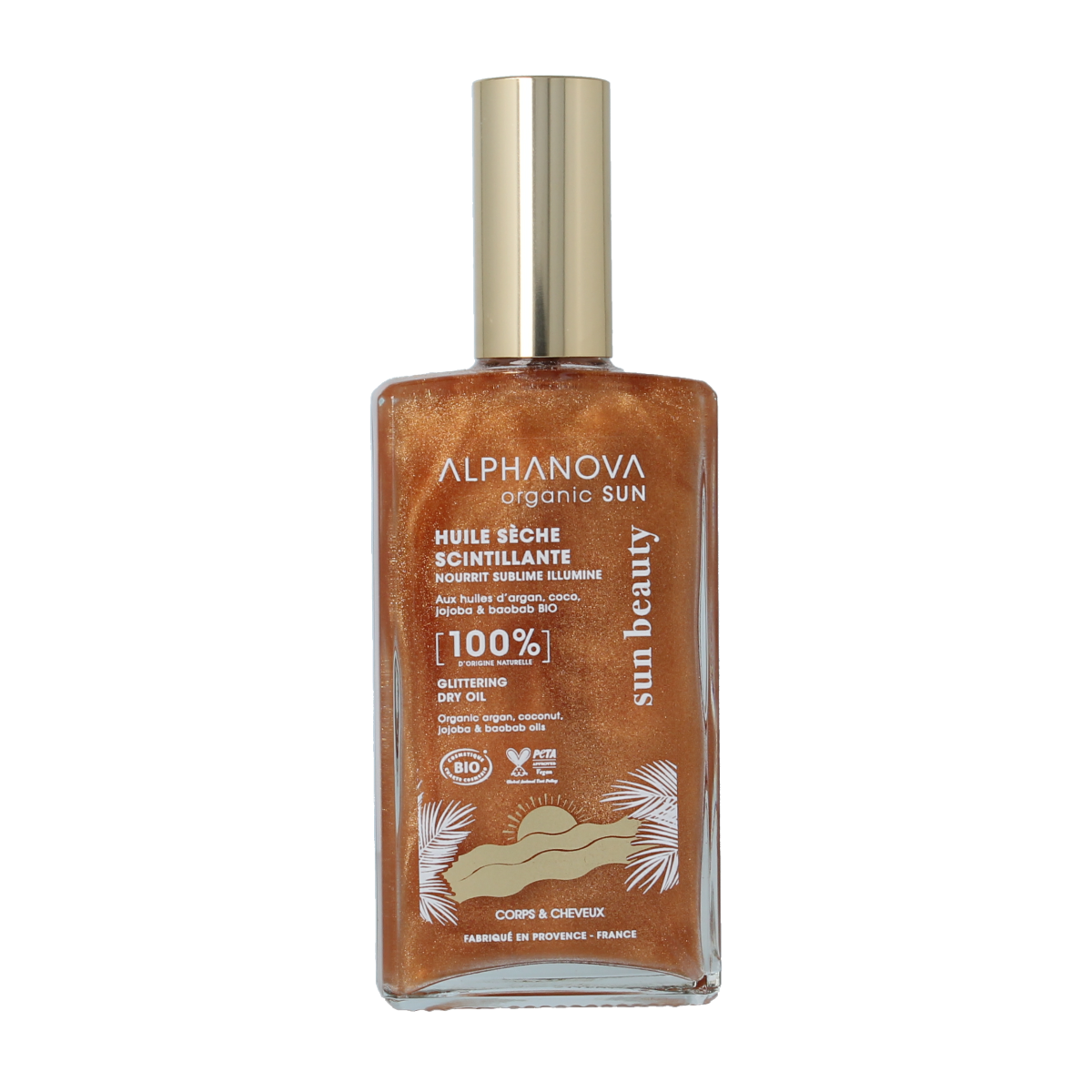 Alphanova Sun Sun glittering dry oil bio 100.00 Milliliter