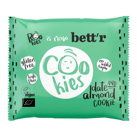 Rookies Cookie date & almond glutenvrij bio 40 Gram