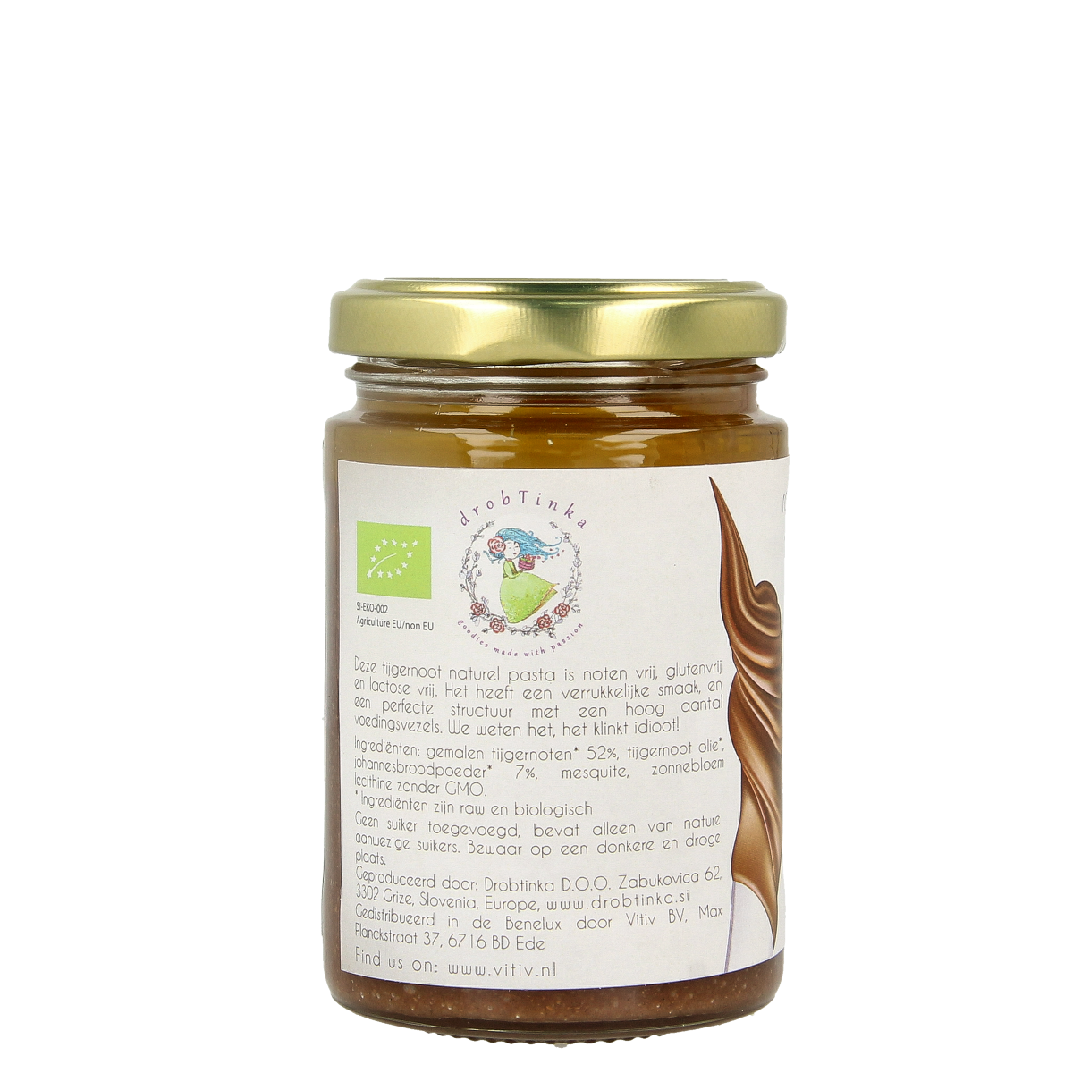 Vitiv Tijgernoot pasta johannesbrood bio 200.00 Gram