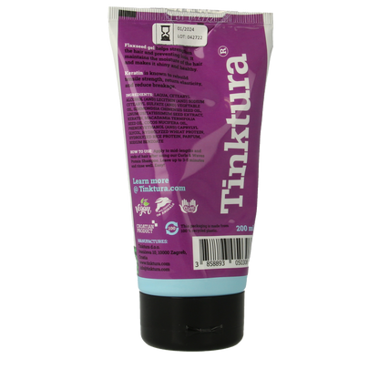 Tinktura Wow curls & waves conditioner keratine flaxseed 200 Milliliter