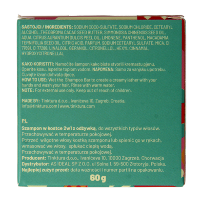 Tinktura Shampoo bar 2-in-1 shampoo/conditioner 1 Stuks