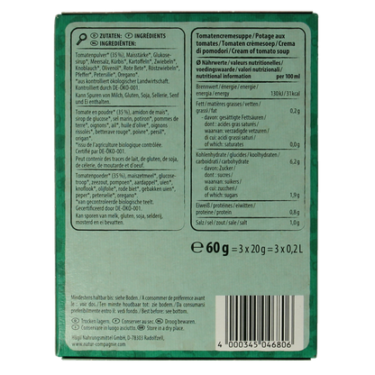 Natur Compagnie Fixe tasse instant soep tomaat bio  60 Gram