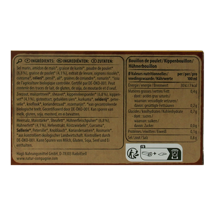 Natur Compagnie Kippenbouillon 8 blokjes bio 88.00 Gram