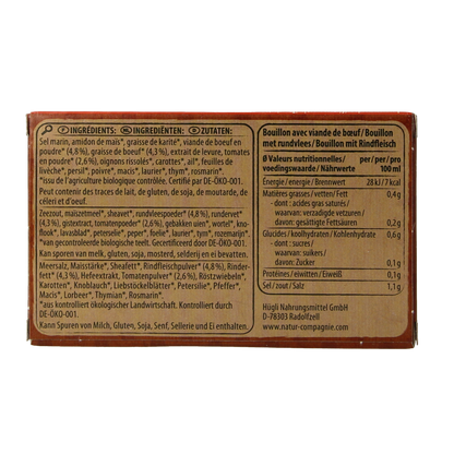 Natur Compagnie Rundvleesbouillon blokjes bio 8 Stuks