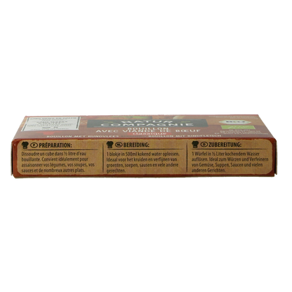 Natur Compagnie Rundvleesbouillon blokjes bio 8 Stuks