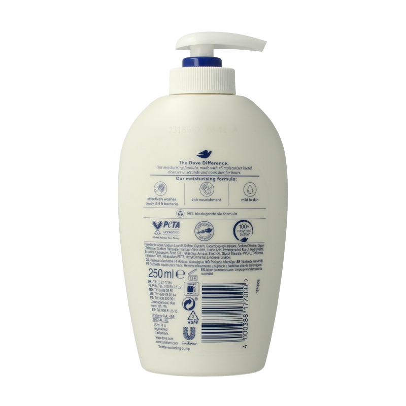 Dove Pompzeep verzorgende handzeep 250 Milliliter