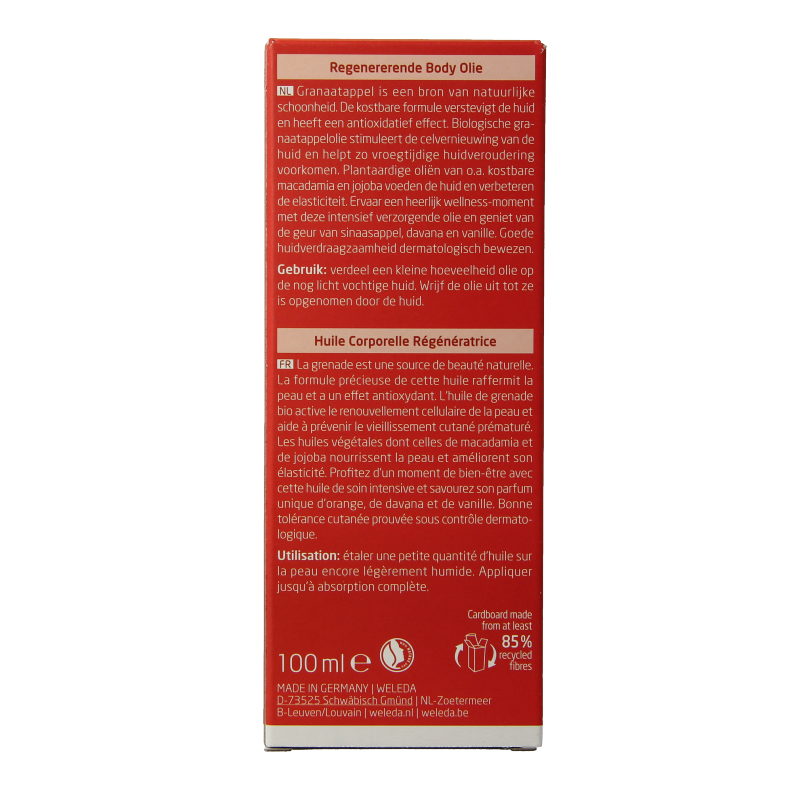 Weleda Granaatappel regenererende body olie 100 Milliliter