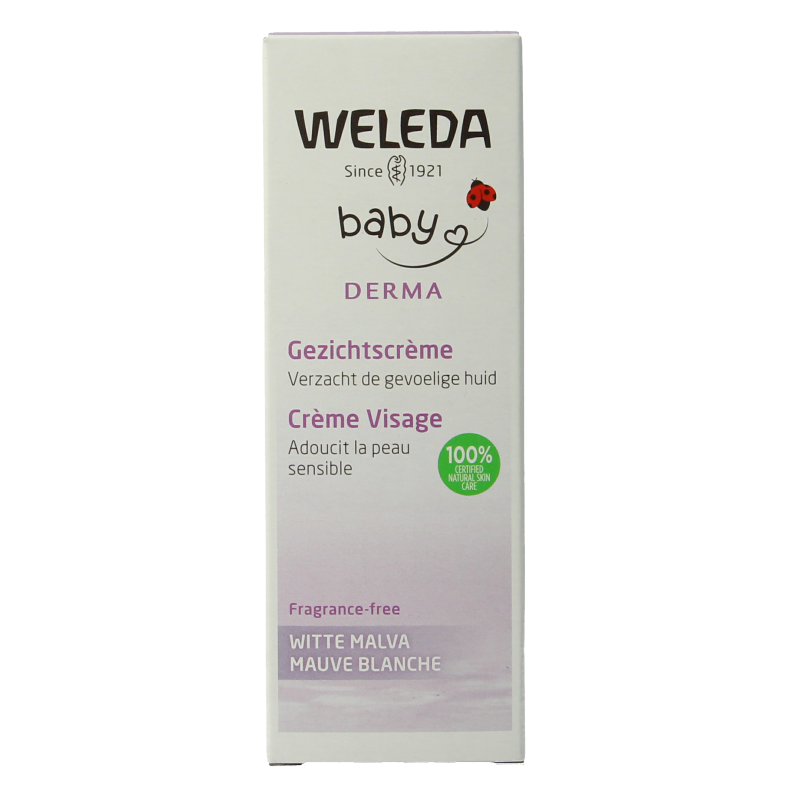 Weleda Baby witte malva sensitive gezichtscreme 50 Milliliter