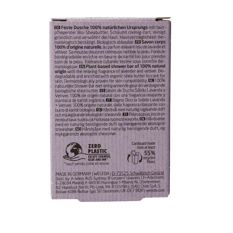 Weleda Shower bar lavender + vetiver 75 Gram