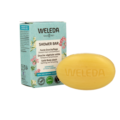 Weleda Shower bar geranium + litsea cubeba 75 Gram