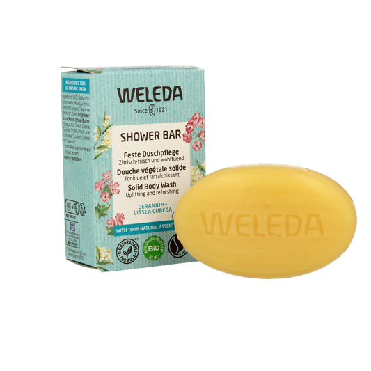 Weleda Shower bar geranium + litsea cubeba 75 Gram