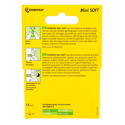 Ohropax Soft geluid mini 10 Stuks