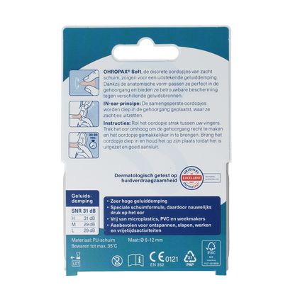 Ohropax Oordopjes soft 10.00 Stuks
