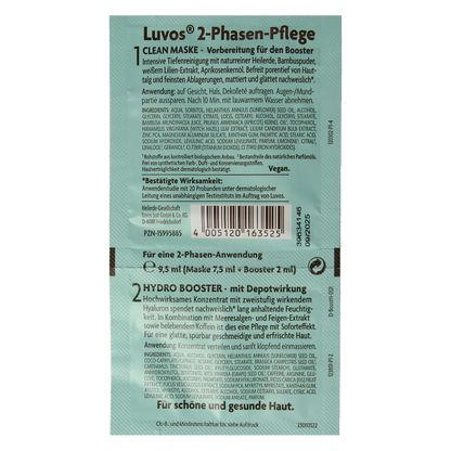 Luvos Crememasker hydro booster 2 fasen bio 9.5 Milliliter