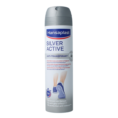 Hansaplast Silver active voet deodorant 150.00 Milliliter