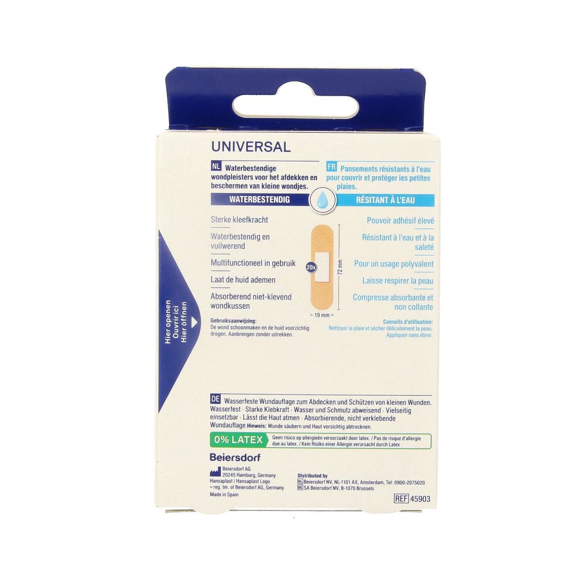 Hansaplast Universal strips 20.00 Stuks