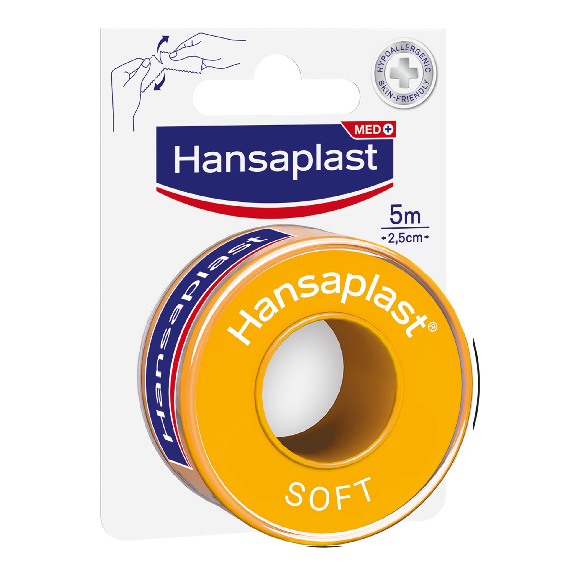 Hansaplast Hechtpleister soft 5m x 2.5cm 1.00 Stuks